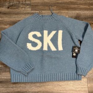 RD Style Blue 'SKI' Crew Neck Sweater